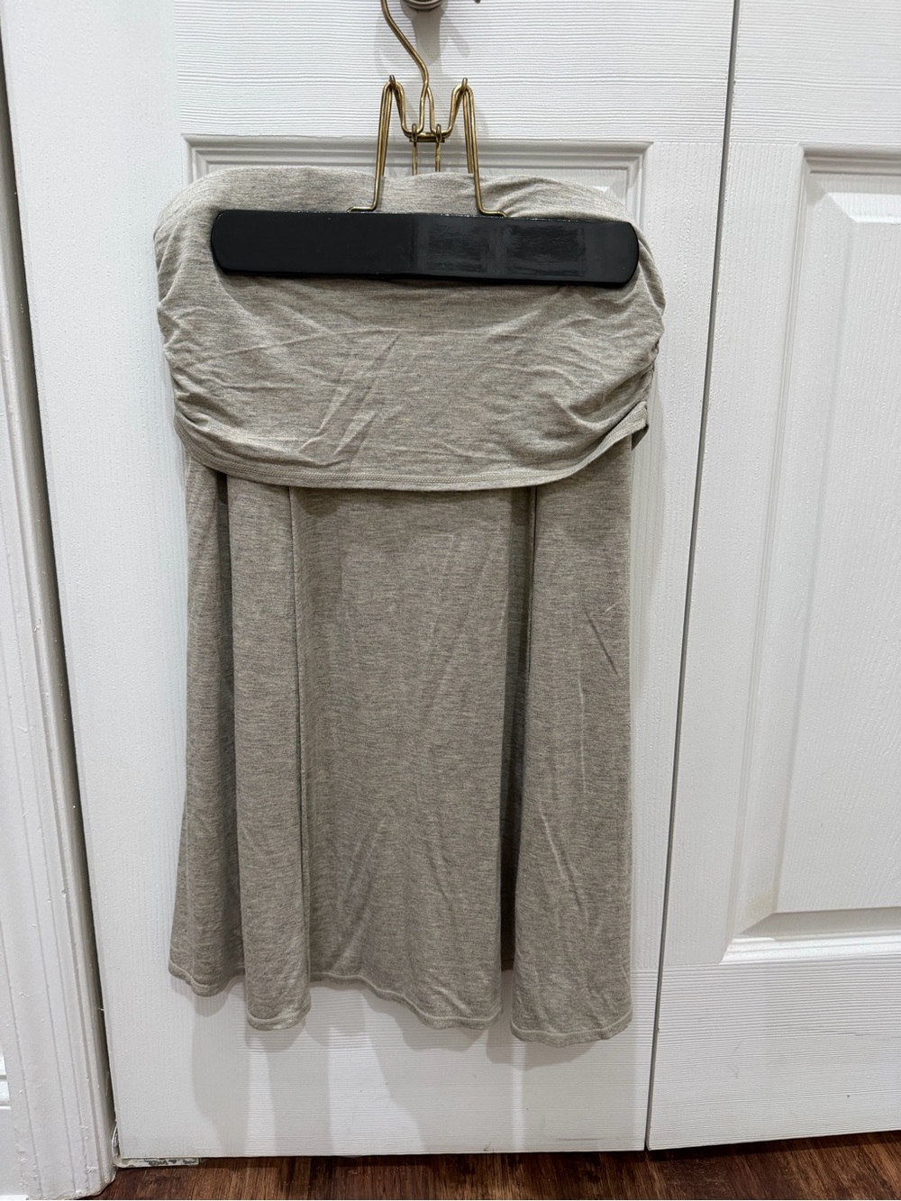Max Studio Taupe Heathered Circle Skirt
